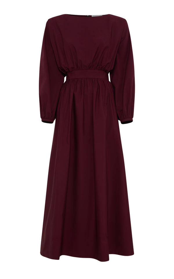 gabriela hearst Ahmose Maxi Dress in Bordeaux Sea Island Cotton