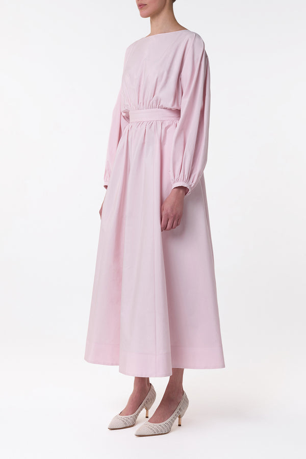 Gabriela Hearst Ahmose Maxi Dress In Pale Blush Sea Island Cotton