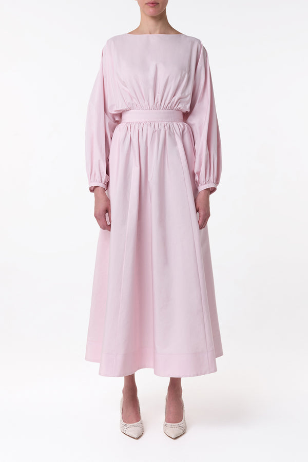 Gabriela Hearst Ahmose Maxi Dress In Pale Blush Sea Island Cotton