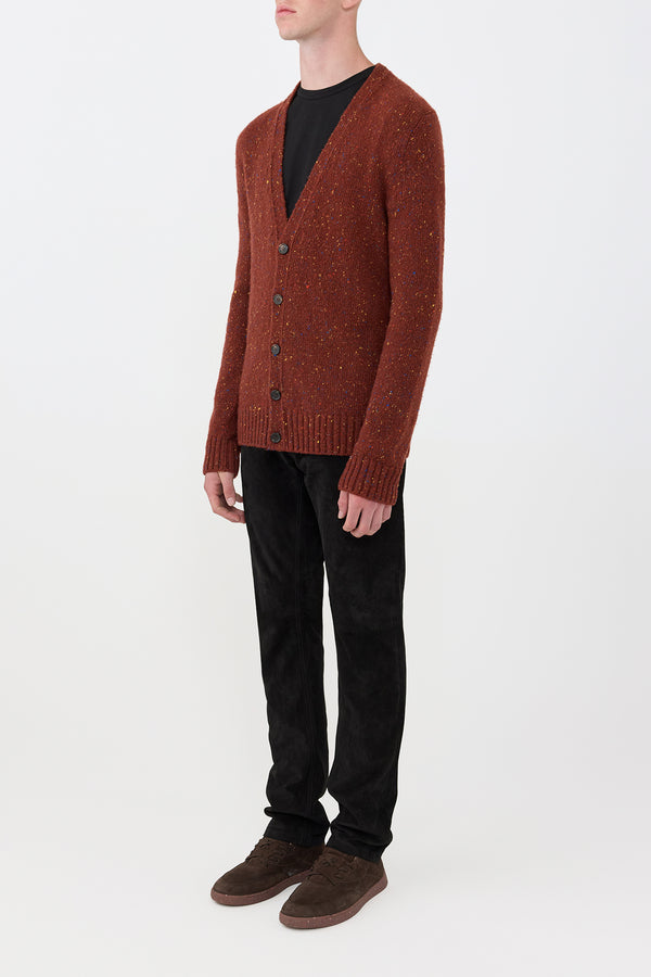 Gabriela Hearst Ailis Knit Cardigan In Burnt Sienna Cashmere
