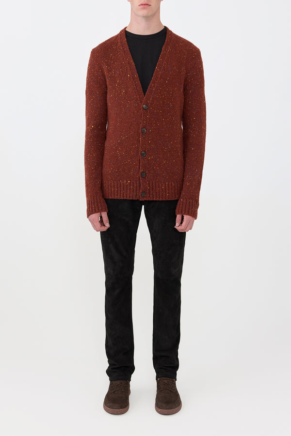 Gabriela Hearst Ailis Knit Cardigan In Burnt Sienna Cashmere