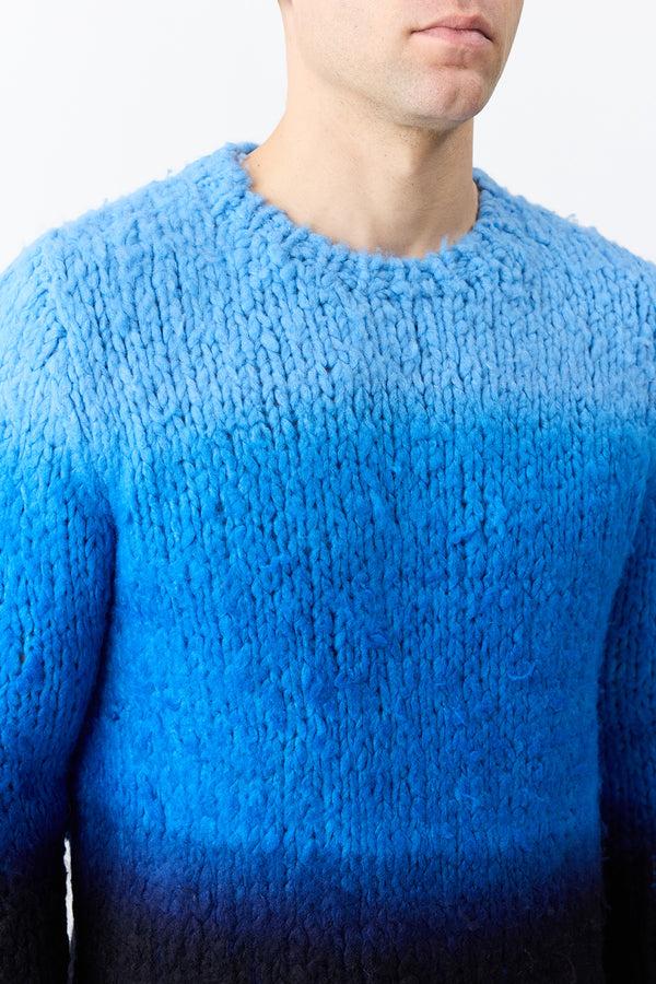Gabriela Hearst Aion Knit Sweater In Deep Dye Sky Blue Welfat Cashmere