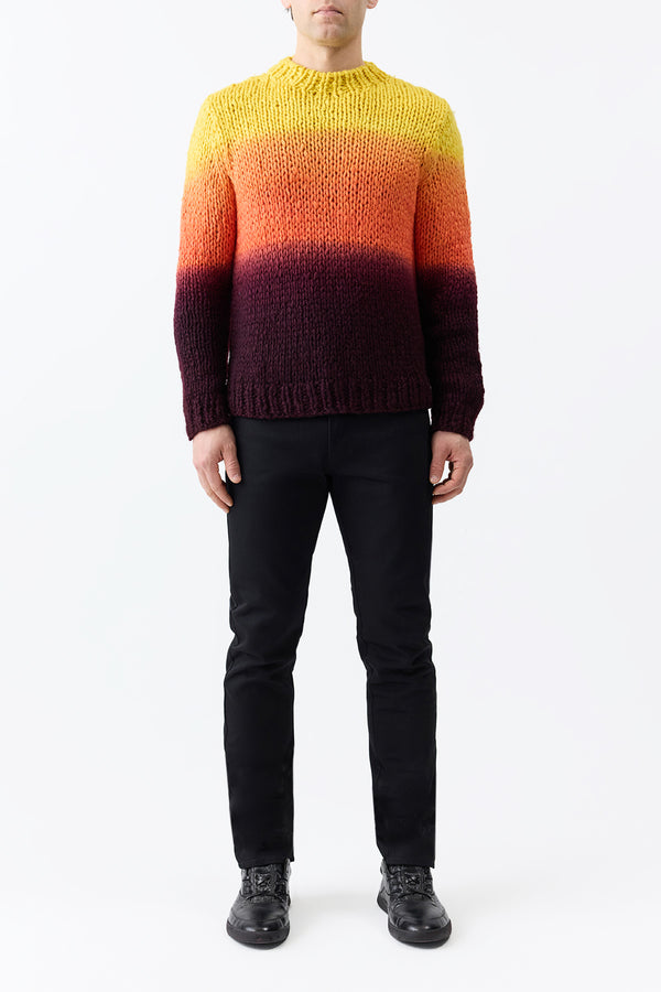 Gabriela Hearst Aion Knit Sweater In Deep Dye Sunrise Welfat Cashmere