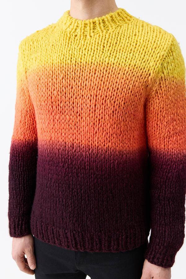 Gabriela Hearst Aion Knit Sweater In Deep Dye Sunrise Welfat Cashmere
