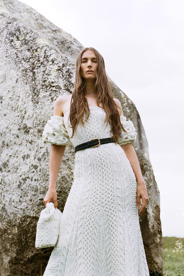 Gabriela Hearst Alastor Knit Maxi Dress In Ivory Wool Cashmere