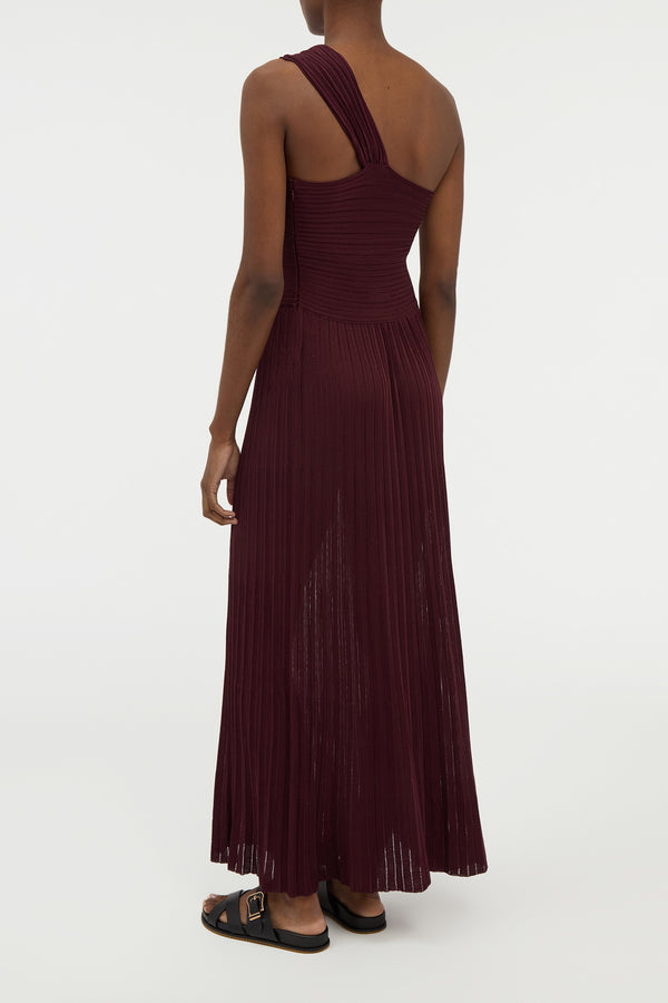 Gabriela Hearst Altura Knit Maxi Dress In Bordeaux Silk