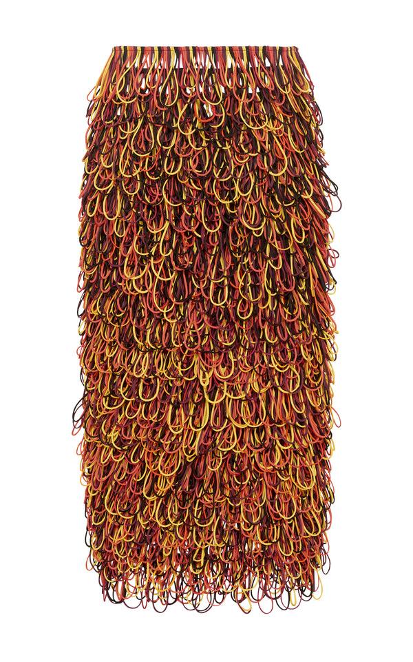 gabriela hearst Amara Maxi Skirt in Black Structured Silk Organza