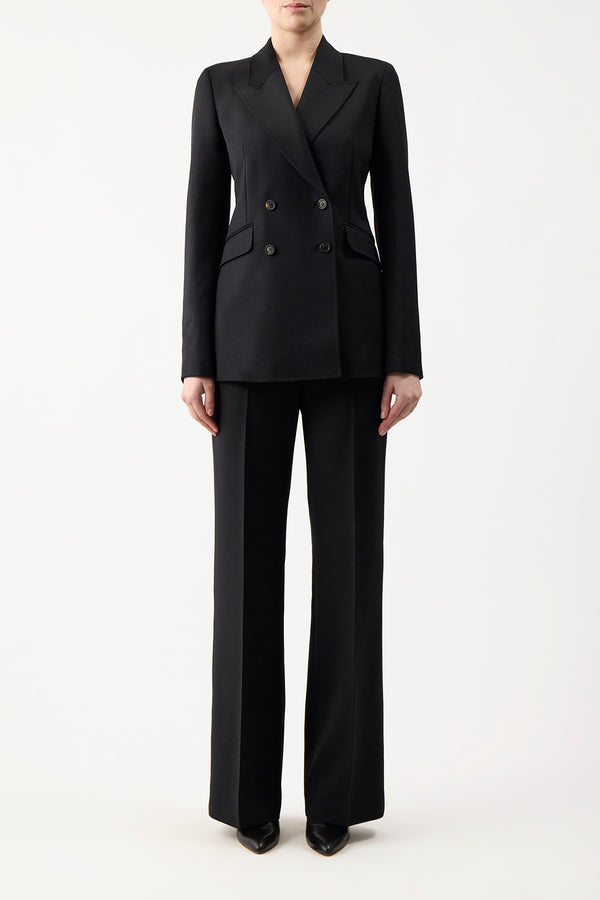 Gabriela Hearst Angela Blazer In Black Sportswear Wool