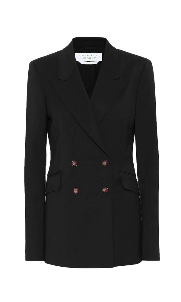 gabriela hearst Angela Blazer in Black Sportswear Wool