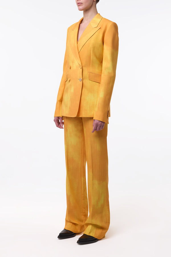 Gabriela Hearst Angela Blazer In Cadmium Yellow Virgin Wool