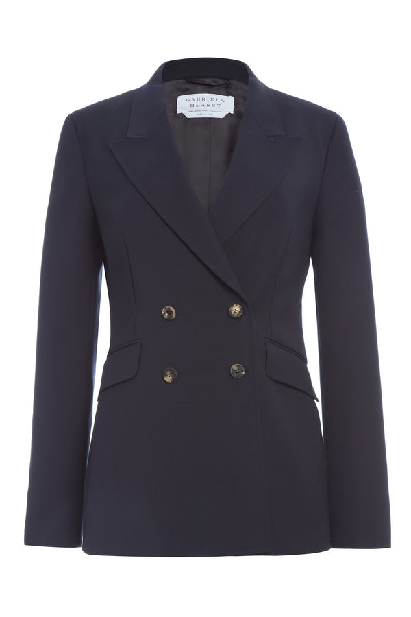 gabriela hearst Angela Blazer in Dark Navy Sportswear Wool