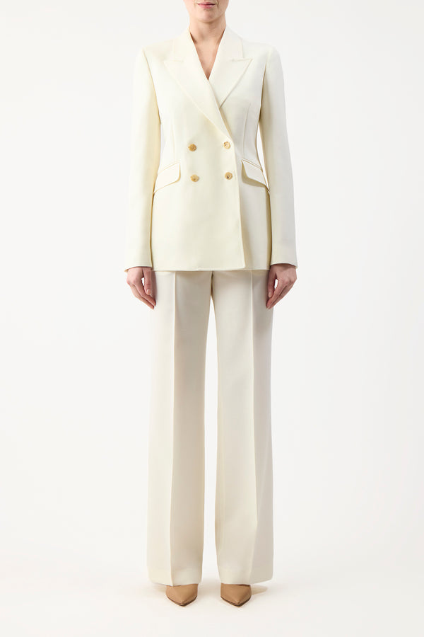Gabriela Hearst Angela Blazer In Ivory Sportswear Wool