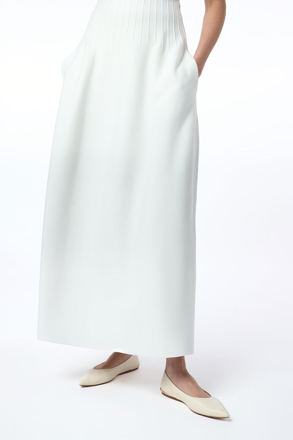 Gabriela Hearst Annamaria Knit Maxi Skirt In Ivory Silk