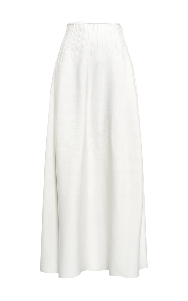 gabriela hearst Annamaria Knit Maxi Skirt in Ivory Silk