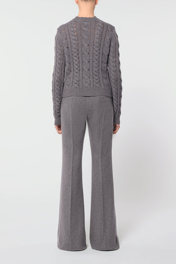 Gabriela Hearst Anthea Knit Sweater In Dark Grey Multi Cashmere