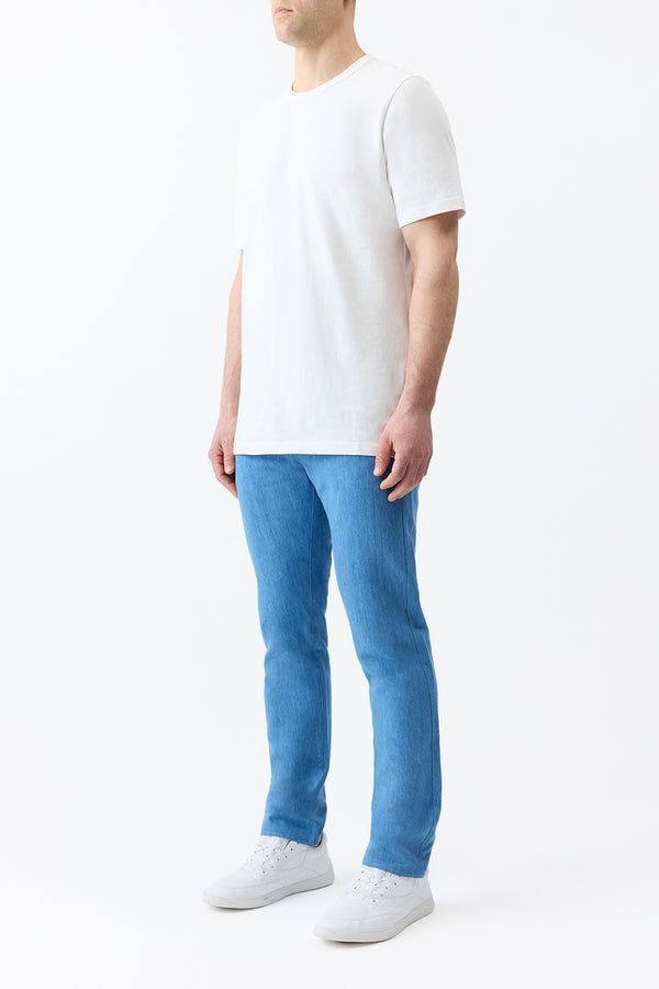 Gabriela Hearst Anthony Five Pocket Pant In Light Blue Cotton Linen Denim