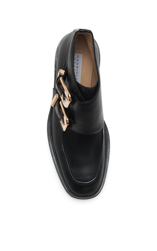 Gabriela Hearst Apollo Platform Ankle Boot In Black Leather