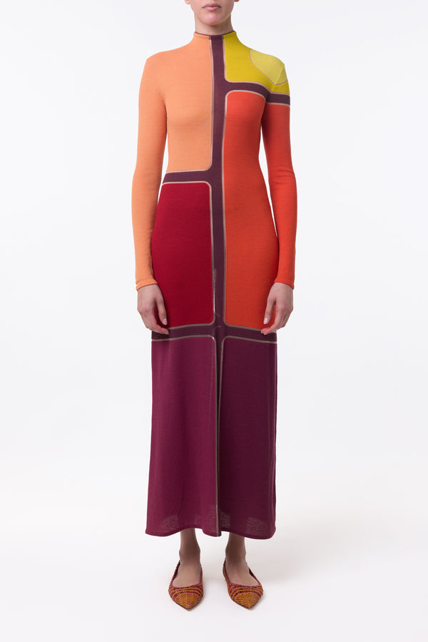 Gabriela Hearst Apollonis Knit Maxi Dress In Multi Merino Wool Cashmere