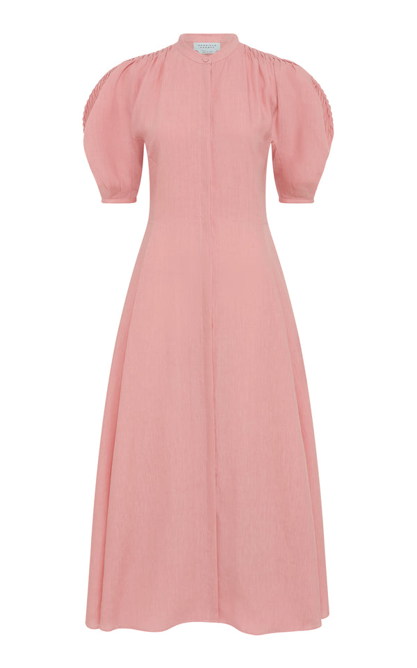 gabriela hearst Arabella Shirtdress in Rosa Aloe Linen