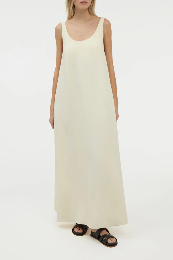 Gabriela Hearst Aras Maxi Dress In Ivory Linen Silk