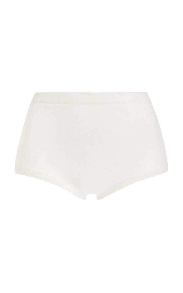 gabriela hearst Aris Knit Short in Ivory Merino Wool