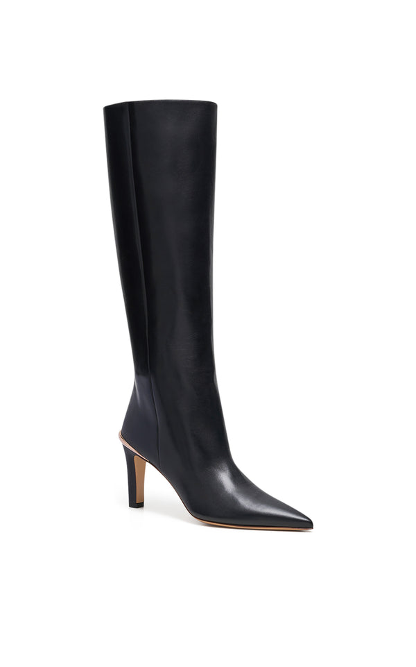 Gabriela Hearst Aura High Heel Stiletto Tall Boot In Black Leather