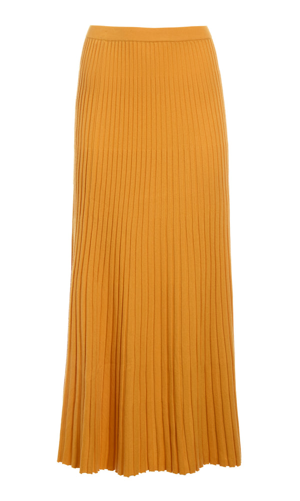 gabriela hearst Aurora Knit Maxi Skirt in Yellow Merino Wool