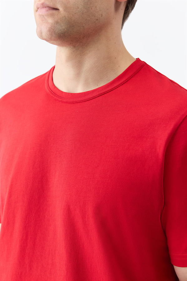 Gabriela Hearst Bandeira T-shirt In Scarlet Red Organic Cotton