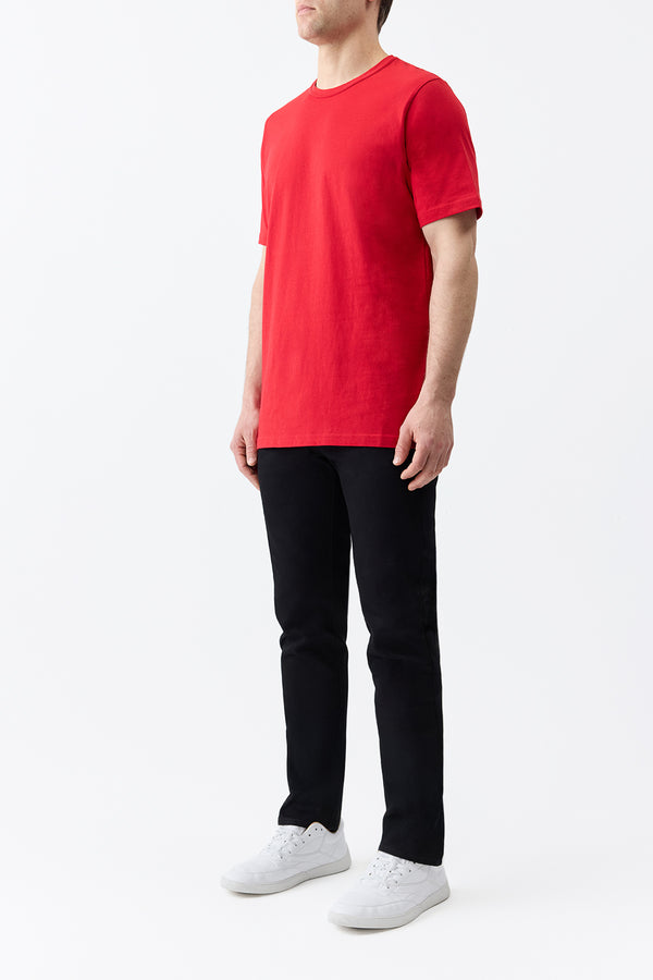 Gabriela Hearst Bandeira T-shirt In Scarlet Red Organic Cotton