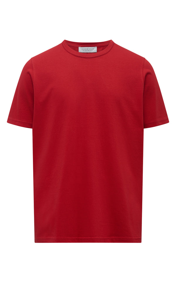gabriela hearst Bandeira T-shirt in Scarlet Red Organic Cotton