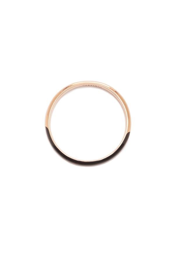 Gabriela Hearst Bangle In 18K Rose Gold & Vitreous Black Enamel