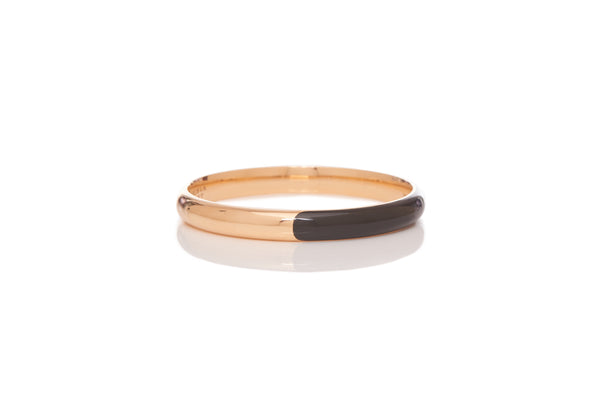 Gabriela Hearst Bangle In 18K Rose Gold & Vitreous Black Enamel