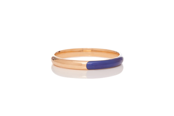 Gabriela Hearst Bangle In 18K Rose Gold & Vitreous Blue Enamel
