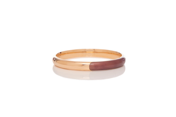 Gabriela Hearst Bangle In 18K Rose Gold & Vitreous Brown Enamel