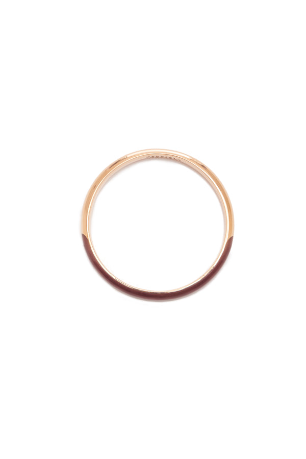 Gabriela Hearst Bangle In 18K Rose Gold & Vitreous Brown Enamel