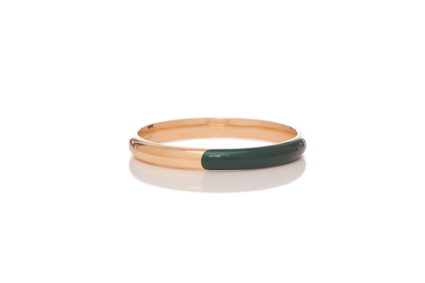 Gabriela Hearst Bangle In 18K Rose Gold & Vitreous Green Enamel