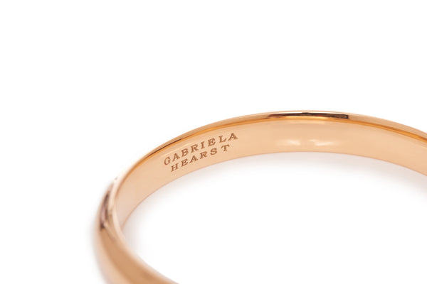 Gabriela Hearst Bangle In 18K Rose Gold & Vitreous Green Enamel