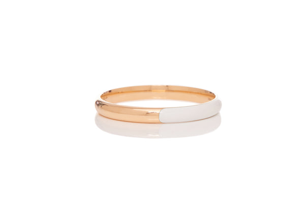 Gabriela Hearst Bangle In 18K Rose Gold & Vitreous Ivory Enamel