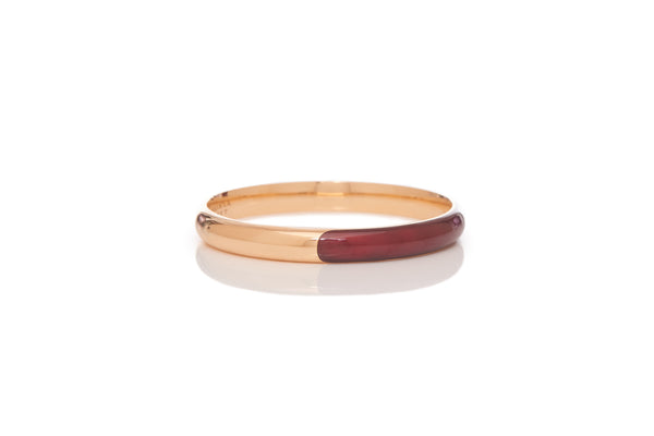 Gabriela Hearst Bangle In 18K Rose Gold & Vitreous Red Enamel