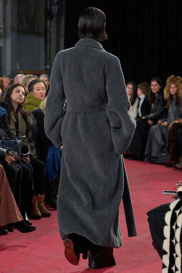 Gabriela Hearst Barring Coat In Dark Grey Virgin Wool Silk Cashmere Fur