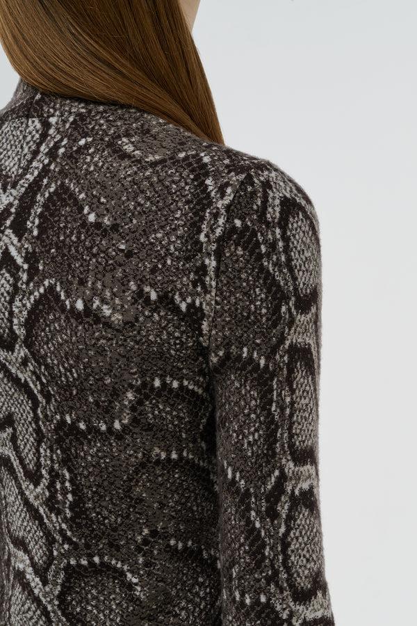 Gabriela Hearst Beda Knit Turtleneck In Greyscale Cashmere Silk