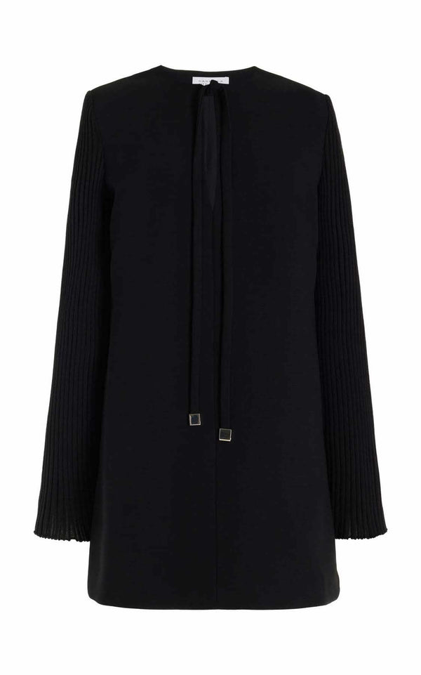 gabriela hearst Beko Dress in Black Double-Face Wool Crepe