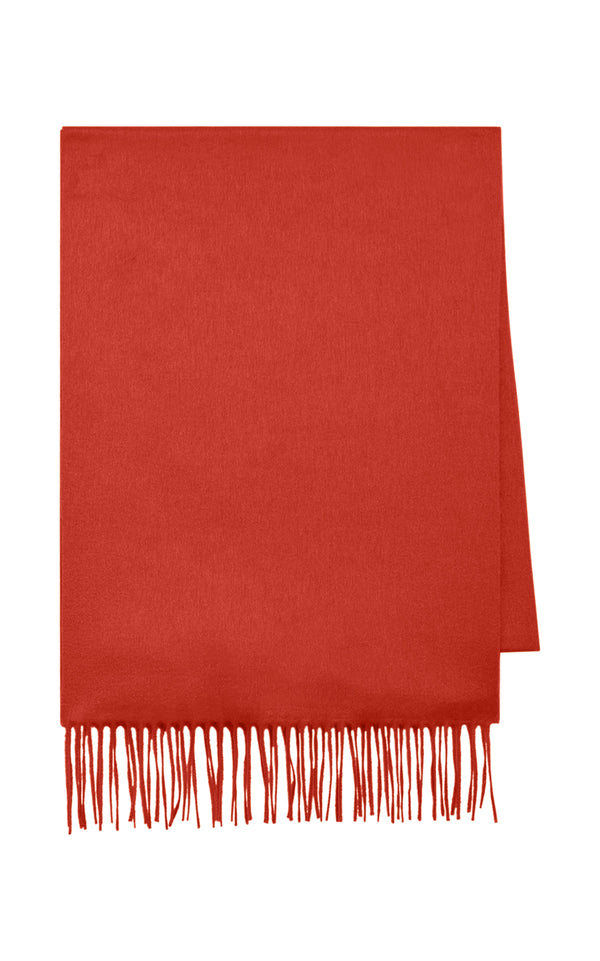 gabriela hearst Blaine Fringe Scarf in Antelope Orange Brushed Silk Cashmere
