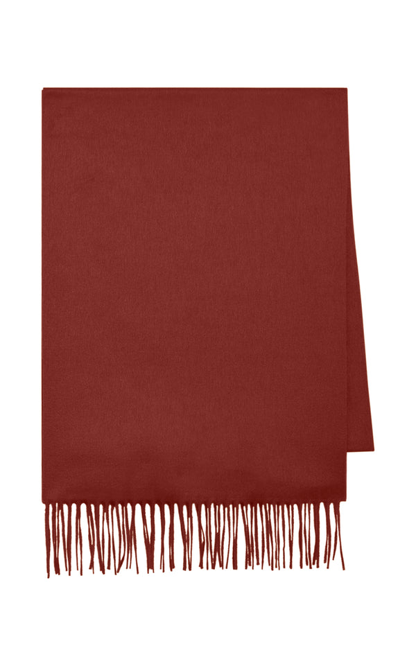 gabriela hearst Blaine Fringe Scarf in Burnt Sienna Brushed Silk Cashmere