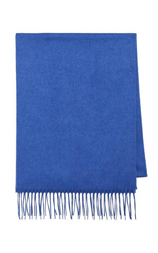 gabriela hearst Blaine Fringe Scarf in Cobalt Brushed Silk Cashmere