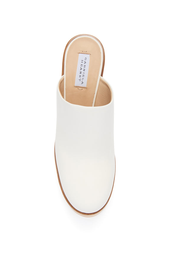 Gabriela Hearst Blake Platform Mule In Ivory Leather