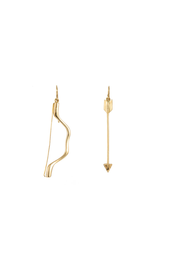 gabriela hearst Bow and Arrows Earrings in 18K Yellow Gold
