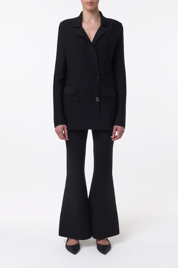 Gabriela Hearst Bowen Knit Jacket In Black Merino Wool Cashmere