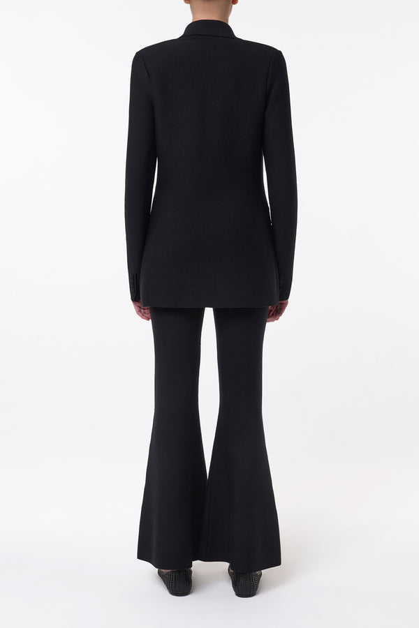 Gabriela Hearst Bowen Knit Jacket In Black Merino Wool Cashmere