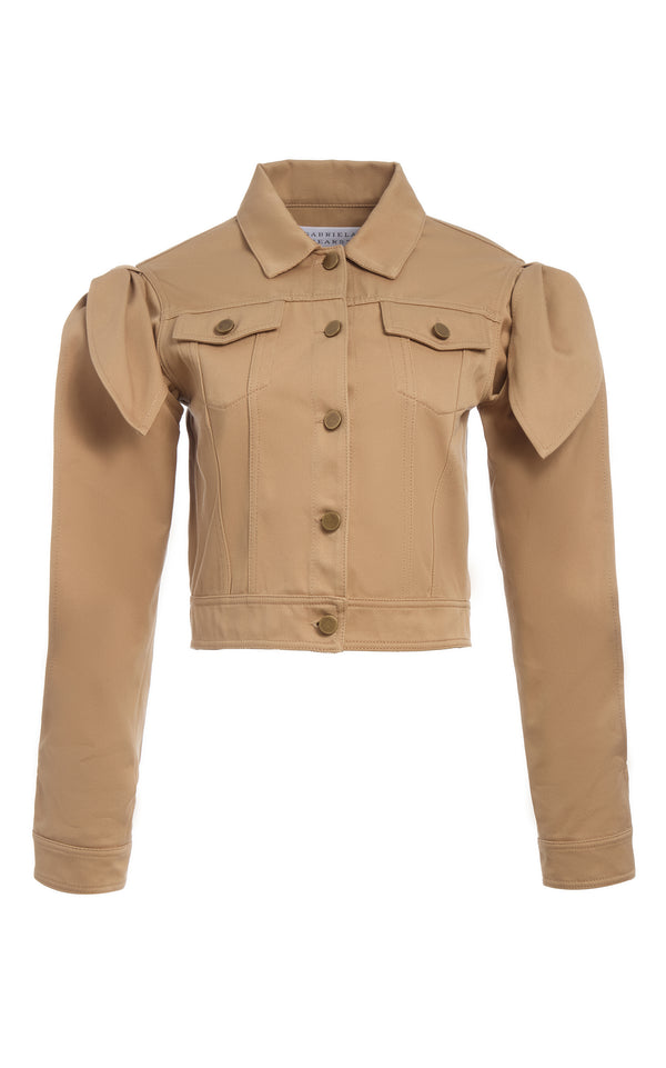 gabriela hearst Briella Jacket in Camel Sea Island Cotton Twill